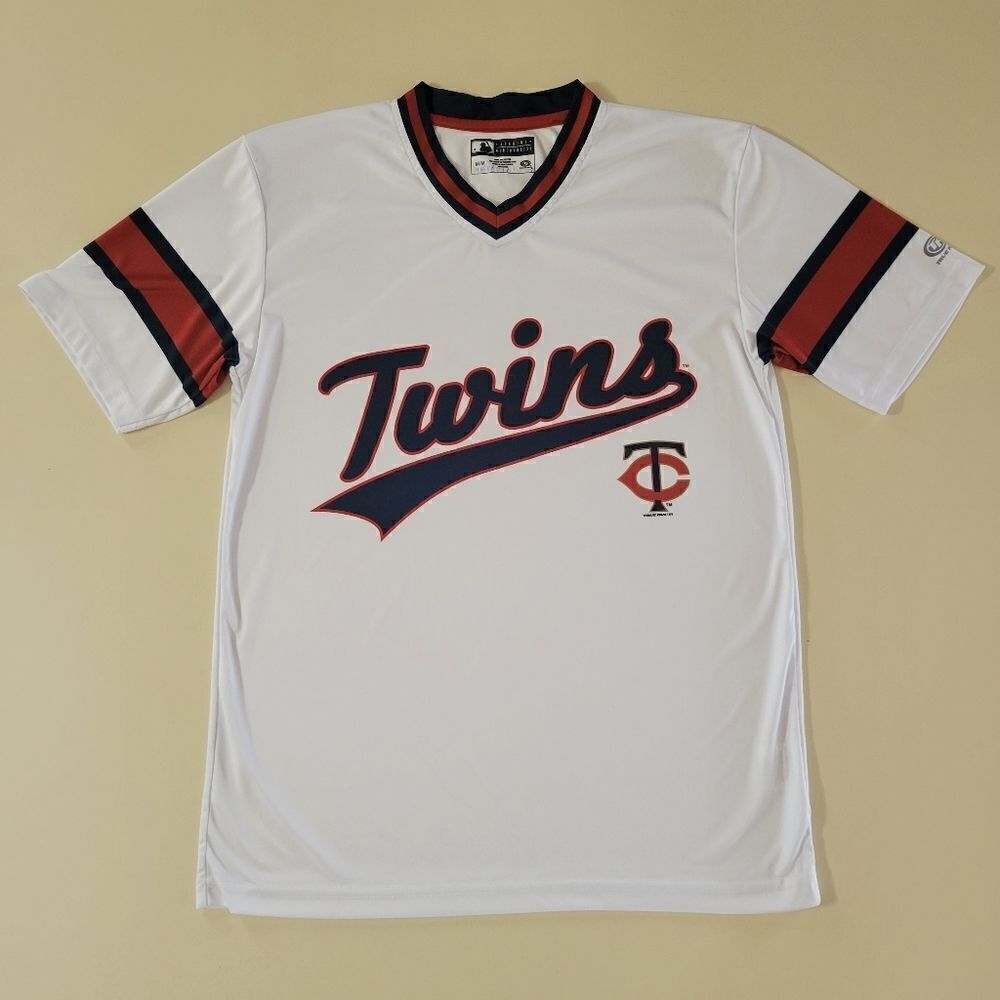 Genuine Merchandise MLB Minnesota Twins White V-neck Short Sleeve Tee